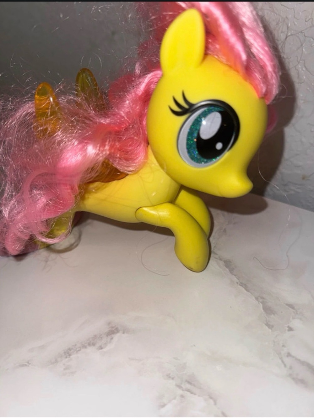 My Little Pony Yellow Figure with Pink Mane